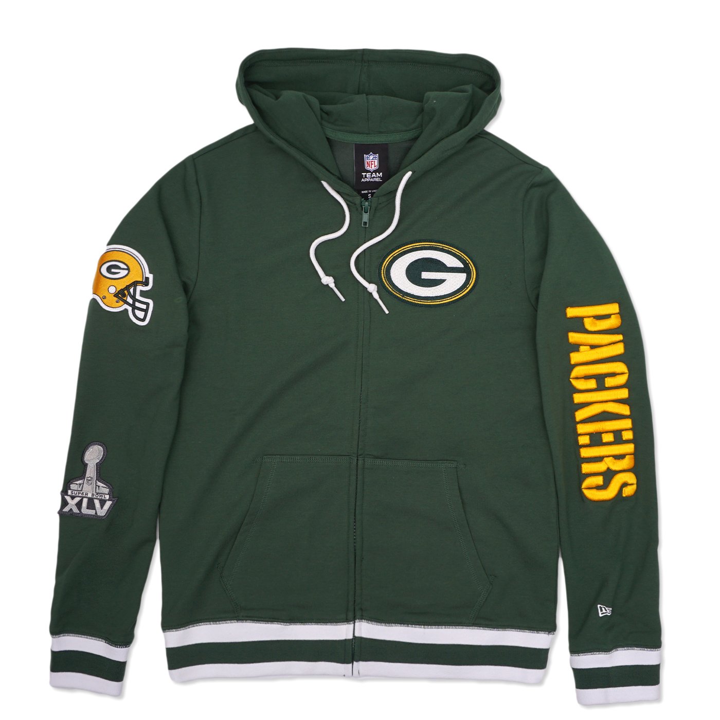 Packers New Era 2023 Sideline Hoodie Small Gold