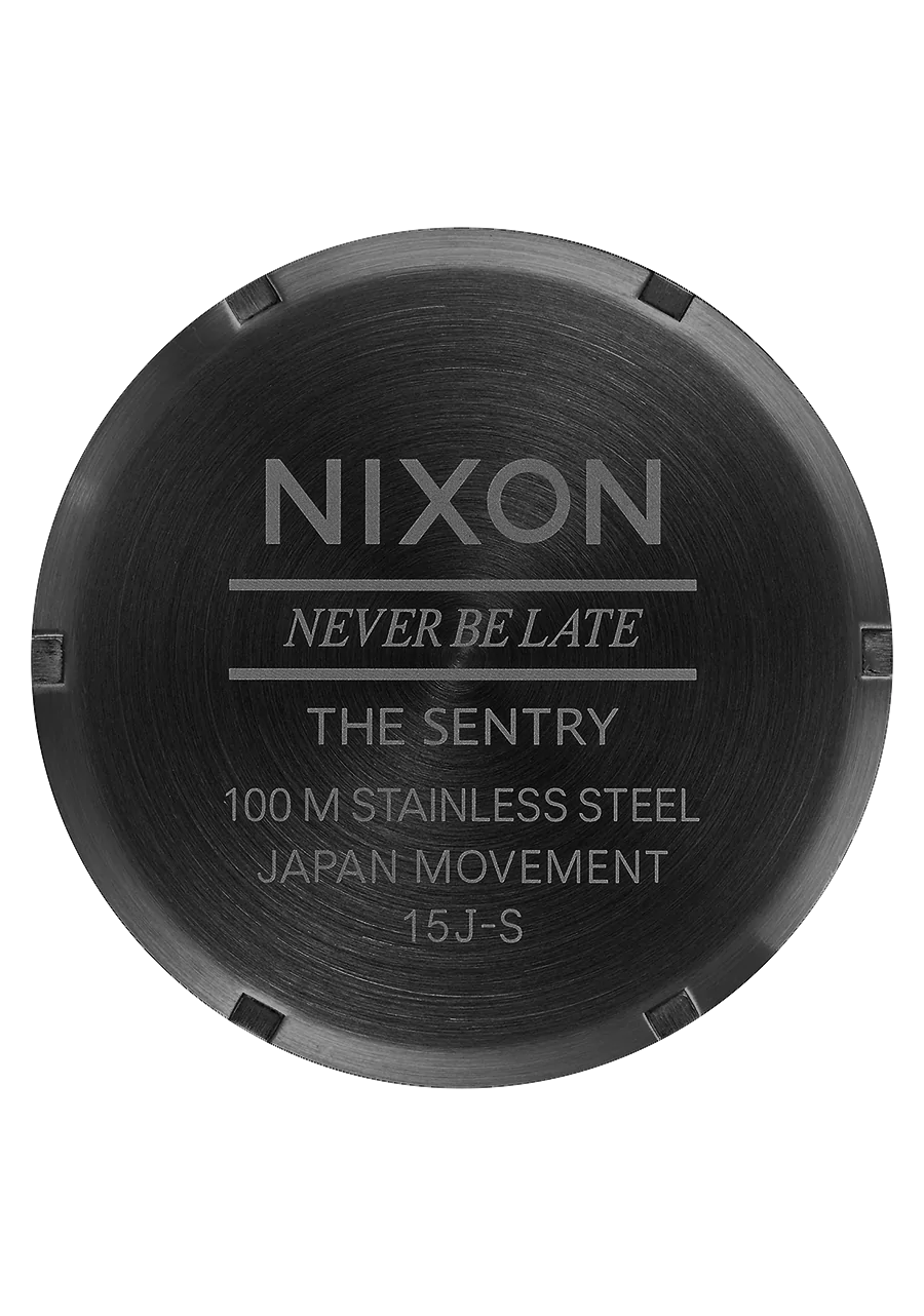 Nixon Sentry Leather Watch - All Black - MODA3