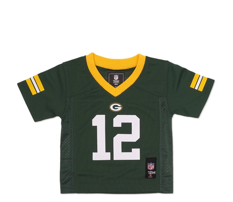 Green Bay Packers Yellow NFL Youth Team Apparel V Neck Jersey