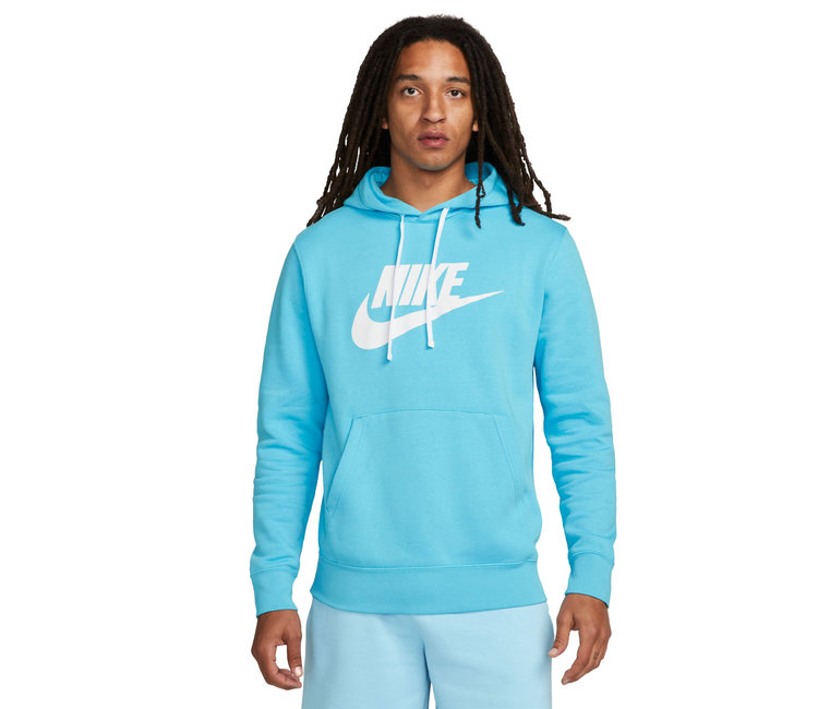 Nike Club Graphic Pullover Hoodie - Baltic Blue/White - MODA3