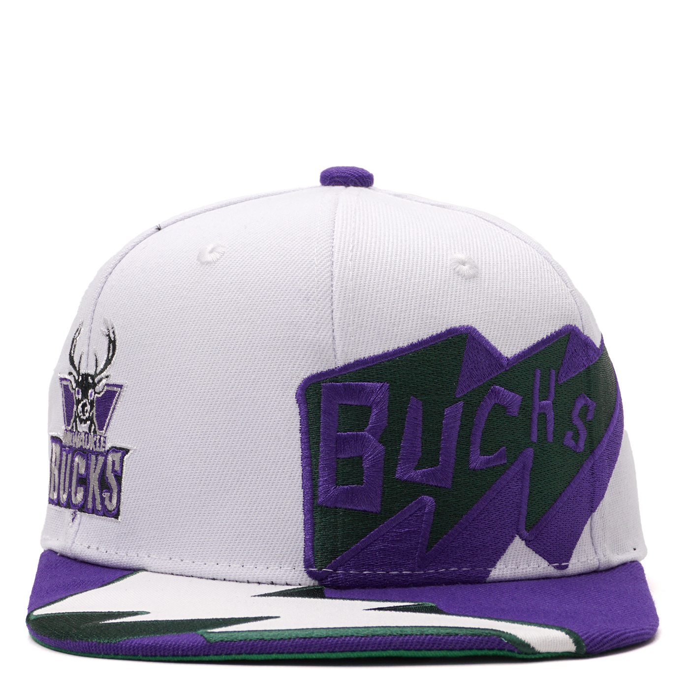 Milwaukee Bucks Men’s Team Basketball Big Face HWC Mitchell & Ness Snapback  Hat