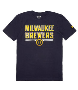 NEW ERA BREWERS BP TEE