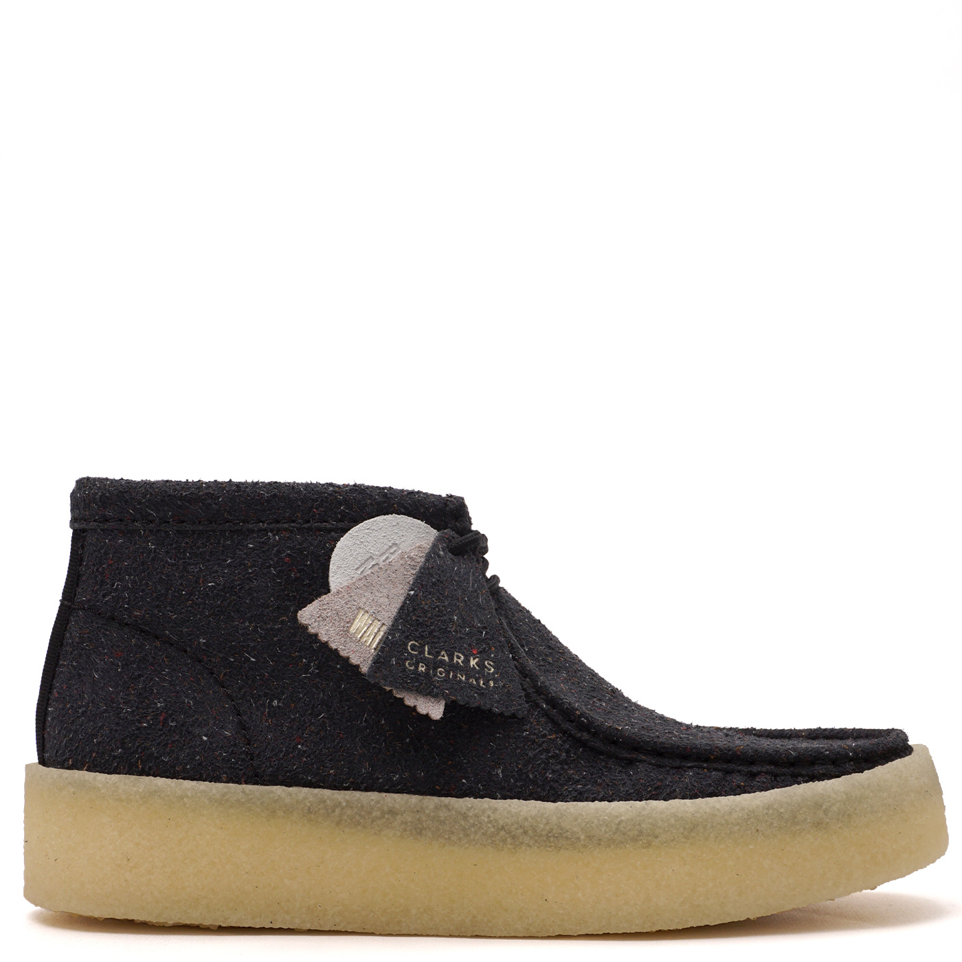 Clarks Wallabee Cup Boot - Black Eco Leather