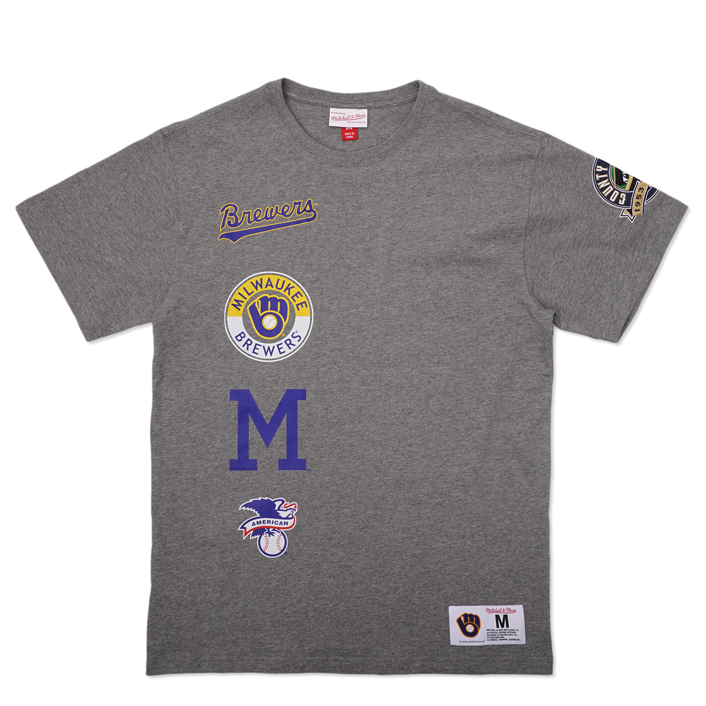 Mitchell & Ness Men's Brewers City Collection Tee Heather Size S | MODA3