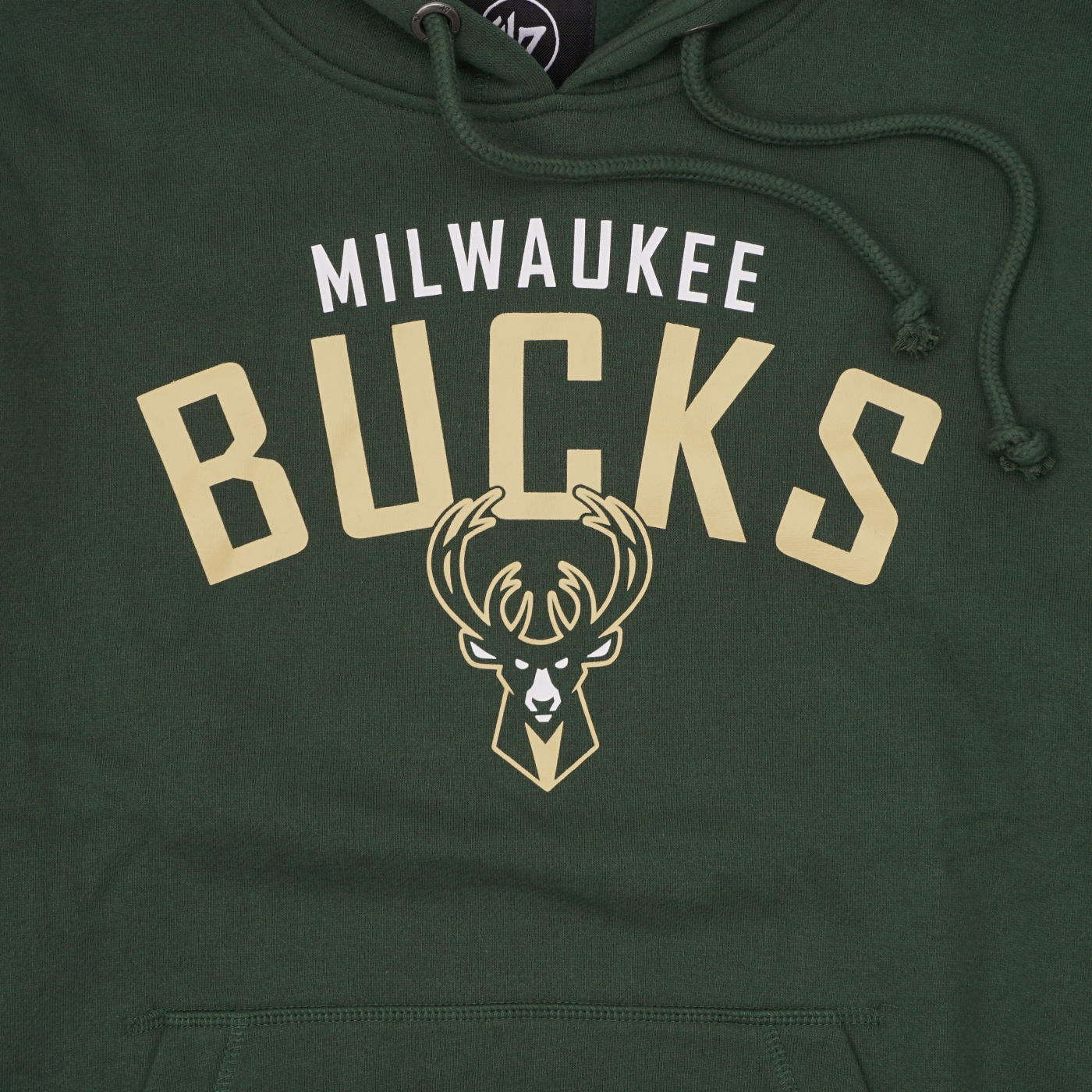 Milwaukee Bucks '47 Brand Black Headline Deer Hooded Sweatshirt