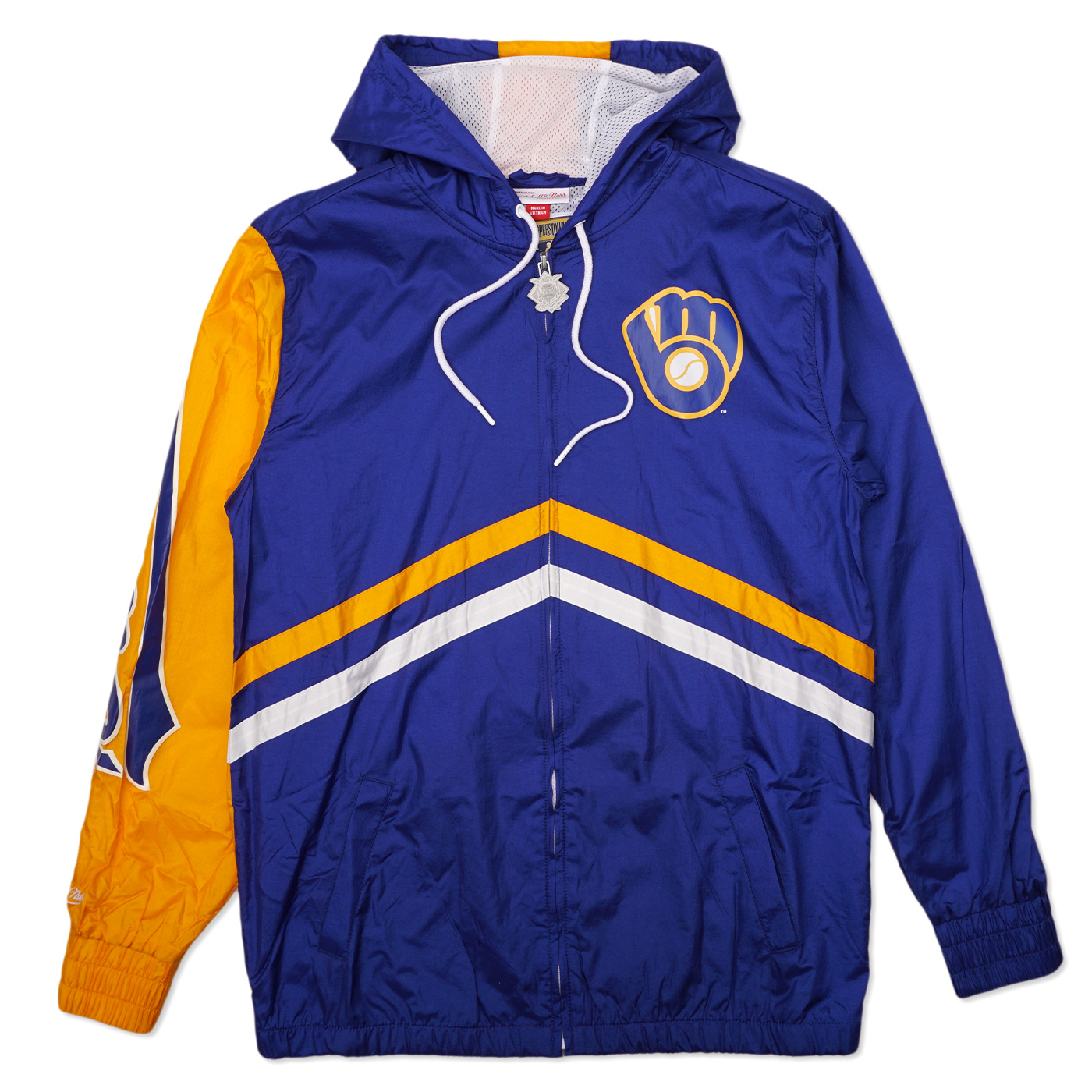 Men's Mitchell & Ness Royal Milwaukee Brewers Fusion Fleece