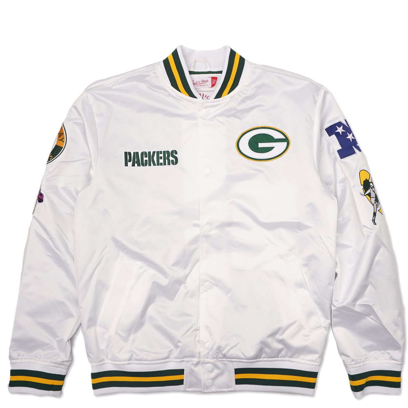 City Collection Lightweight Satin Jacket Green Bay Packers