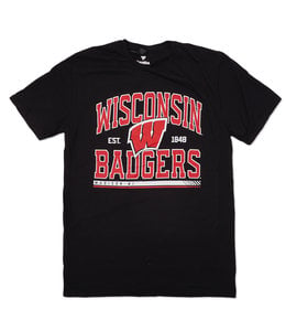 FANATICS BADGERS MODERN STACK TEE