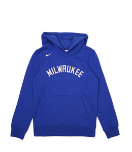 NIKE BUCKS YOUTH ESSENTIAL CITY EDITION PULLOVER HOODIE