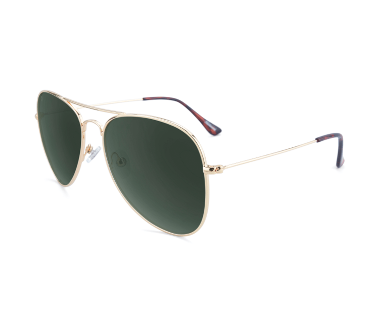 Knockaround Mile Highs Sunglasses - Gold/Aviator Green - MODA3