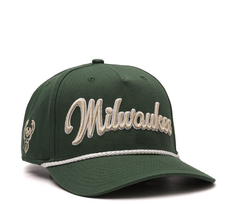 47 Brand Milwaukee Bucks Overhand Script MVP Hat - Dark Green