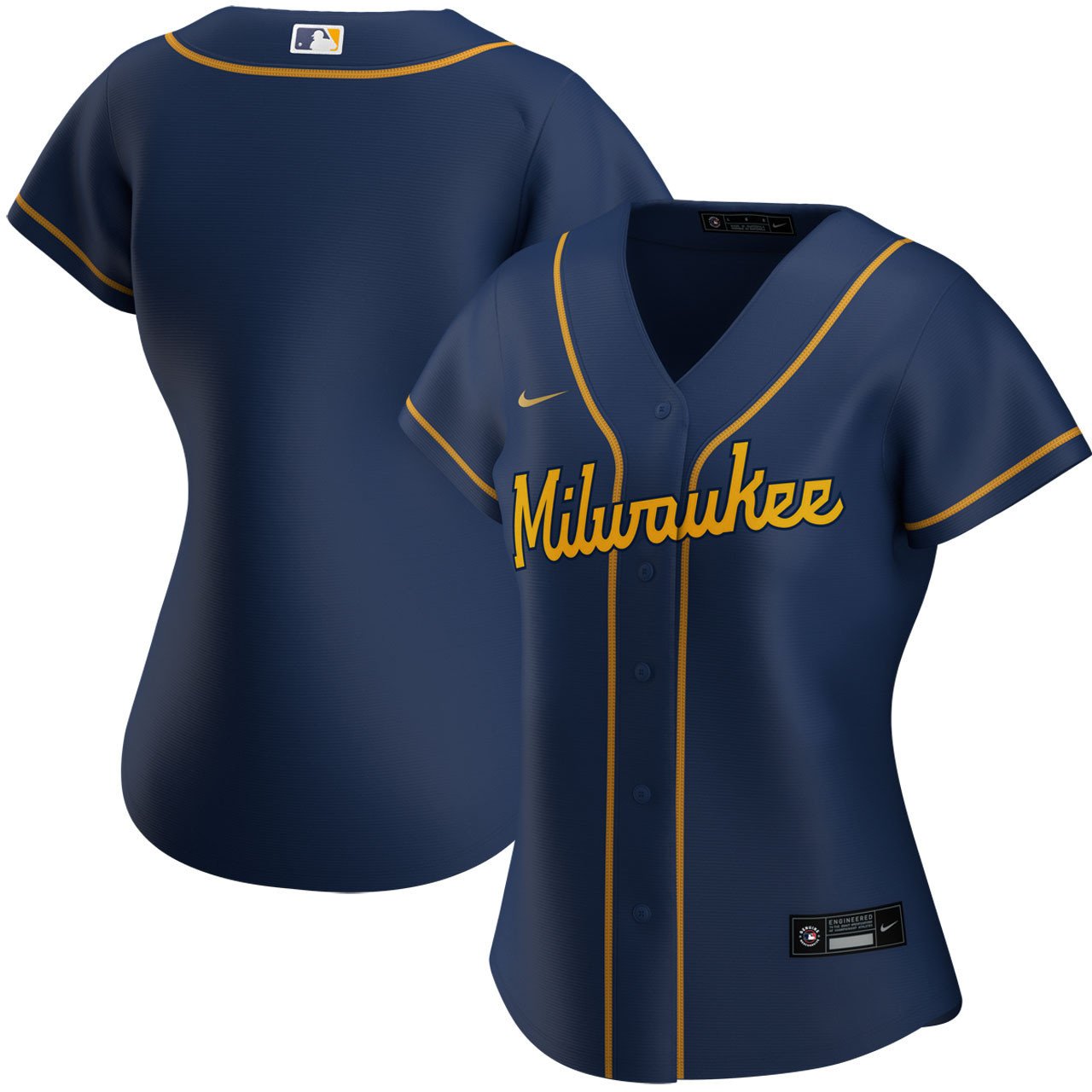 Nike Milwaukee Brewers Women's White Alternate Replica Team Jersey Size: Small