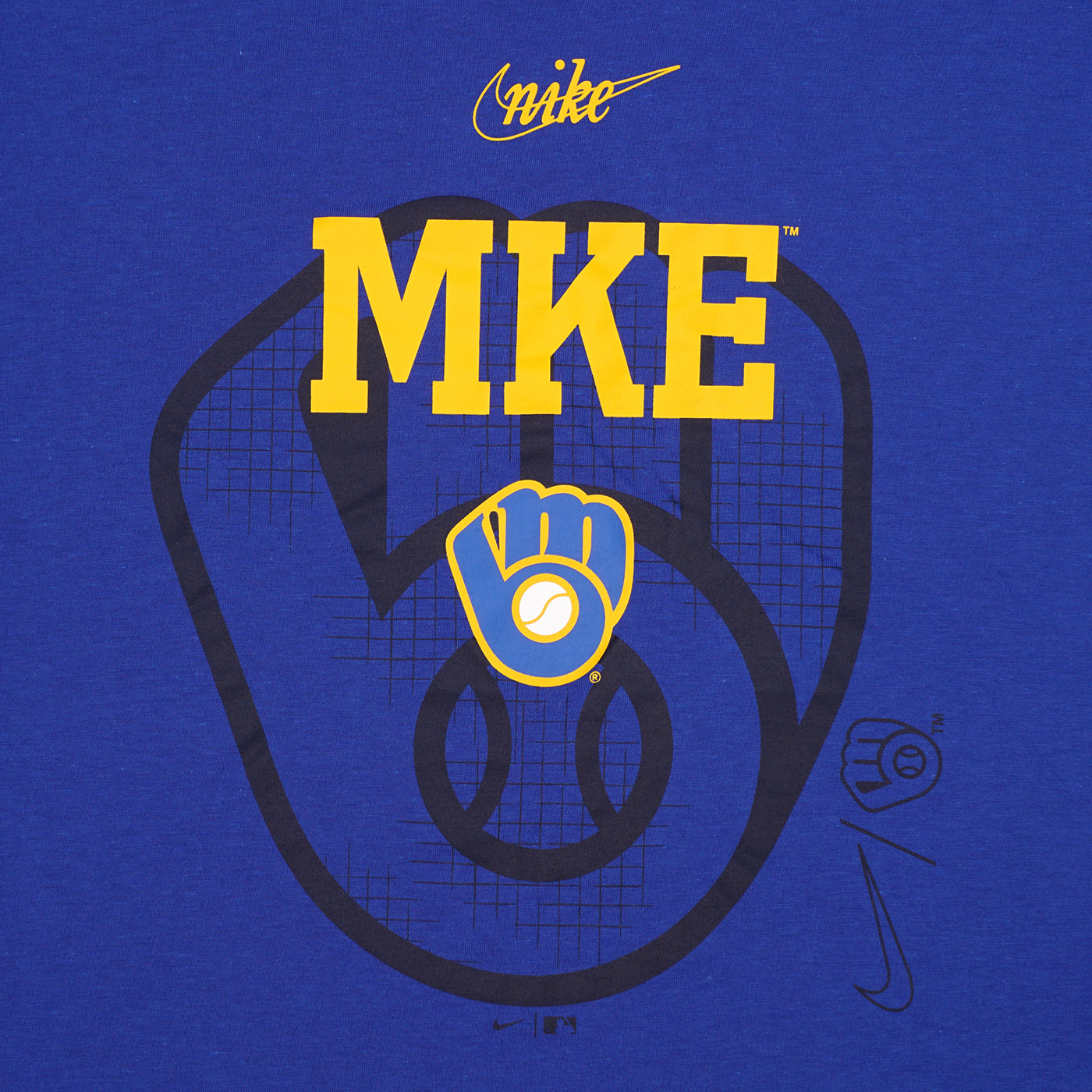 Nike Men's Royal Milwaukee Brewers Rewind Retro Tri-Blend T-shirt