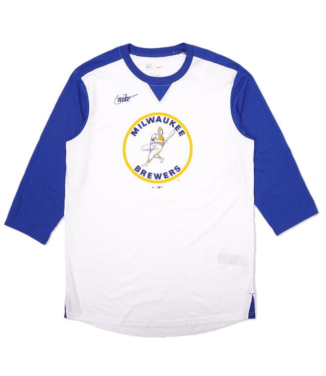Milwaukee Brewers MLB Cooperstown Collection Women's Plus Size 3-Button  T-Shirt
