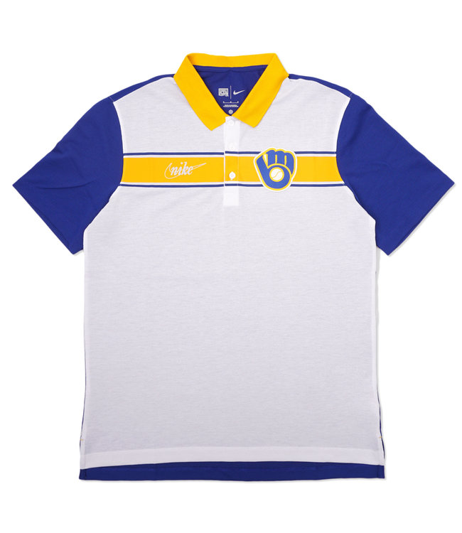 NIKE Brewers Rewind Stripe Polo