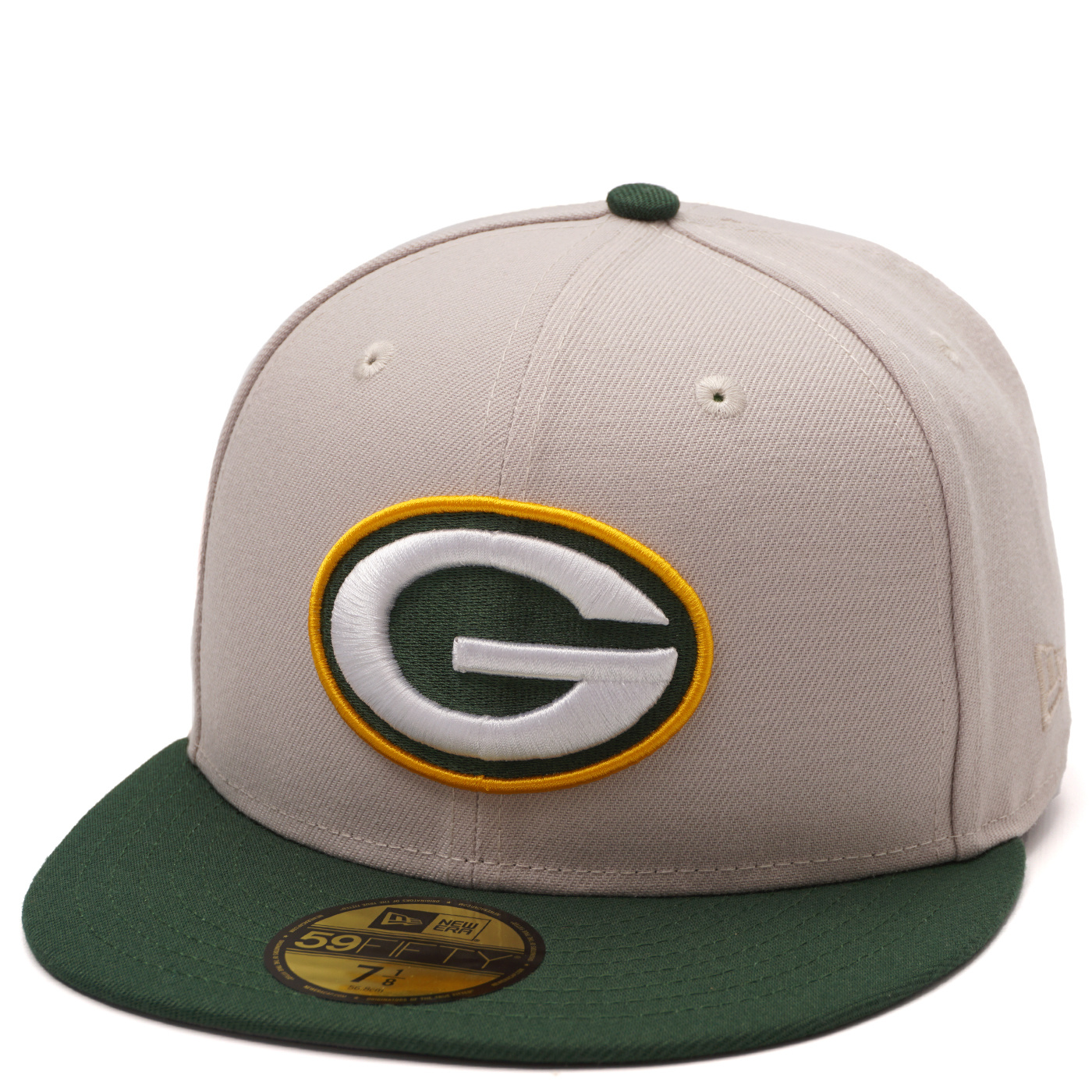 New Era Green Bay Packers Stone Two Tone Throwback Edition 59Fifty Fitted  Hat