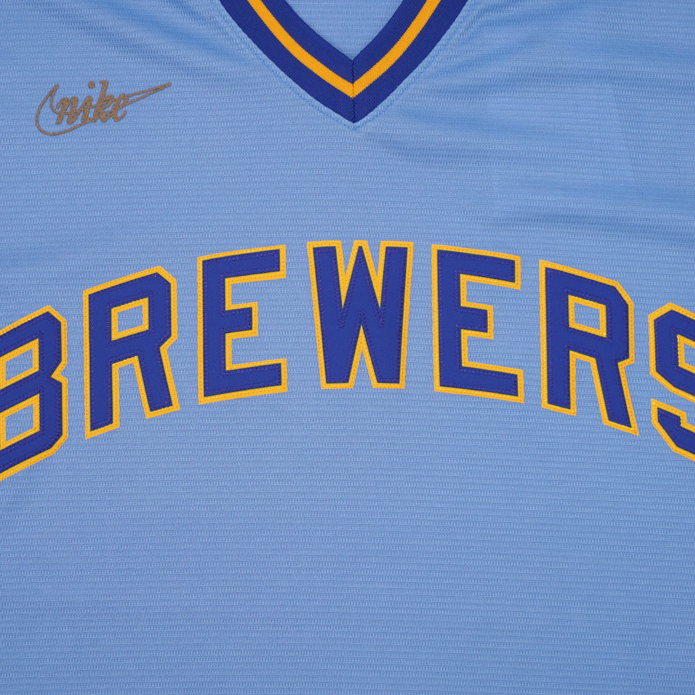Men's Nike Powder Blue Milwaukee Brewers Road Cooperstown Collection Team Jersey