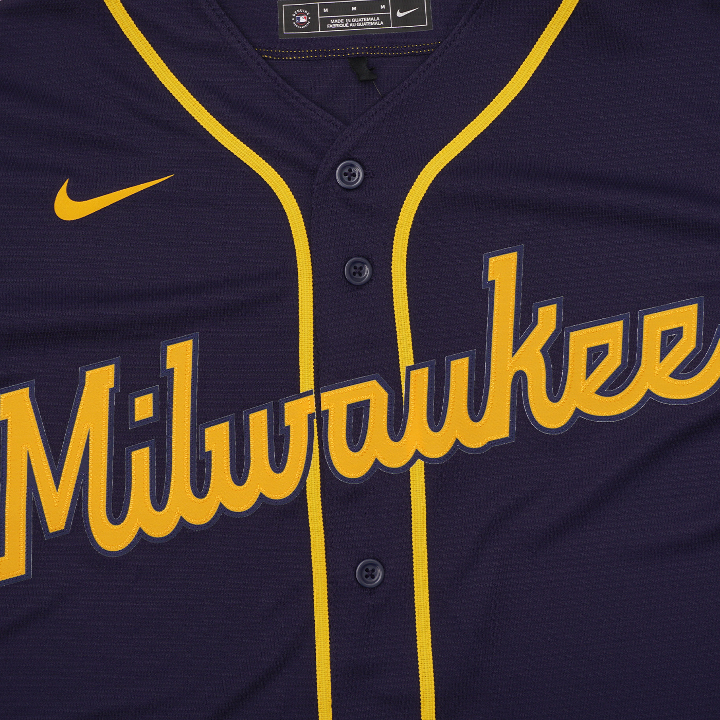 Milwaukee Brewers Mens Nike Replica Alt Jersey - Navy Blue