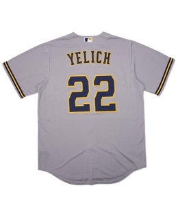 NIKE BREWERS YELICH ROAD REPLICA JERSEY