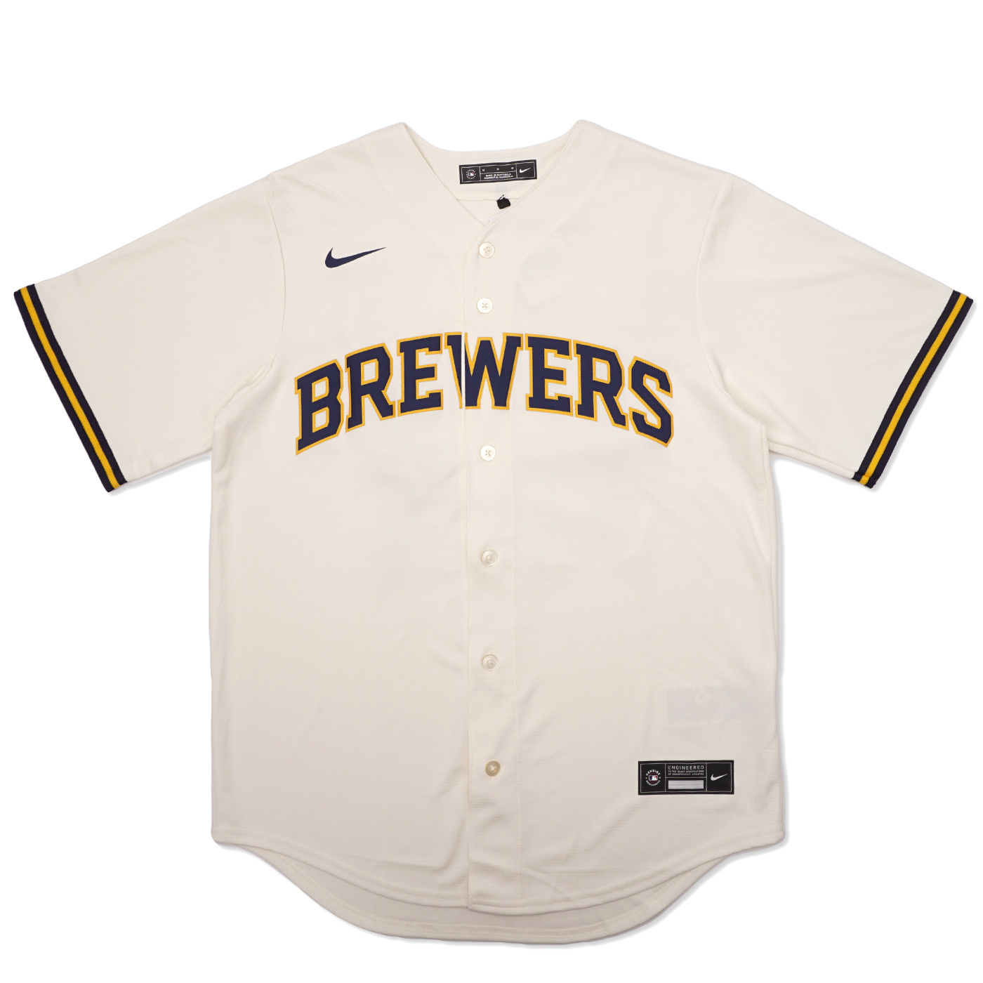 Nike Milwaukee Brewers Brandon Woodruff Replica Home Jersey - Cream - MODA3