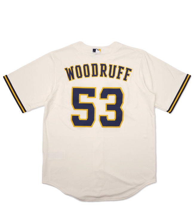 Nike Milwaukee Brewers Brandon Woodruff Replica Home Jersey - Cream - MODA3