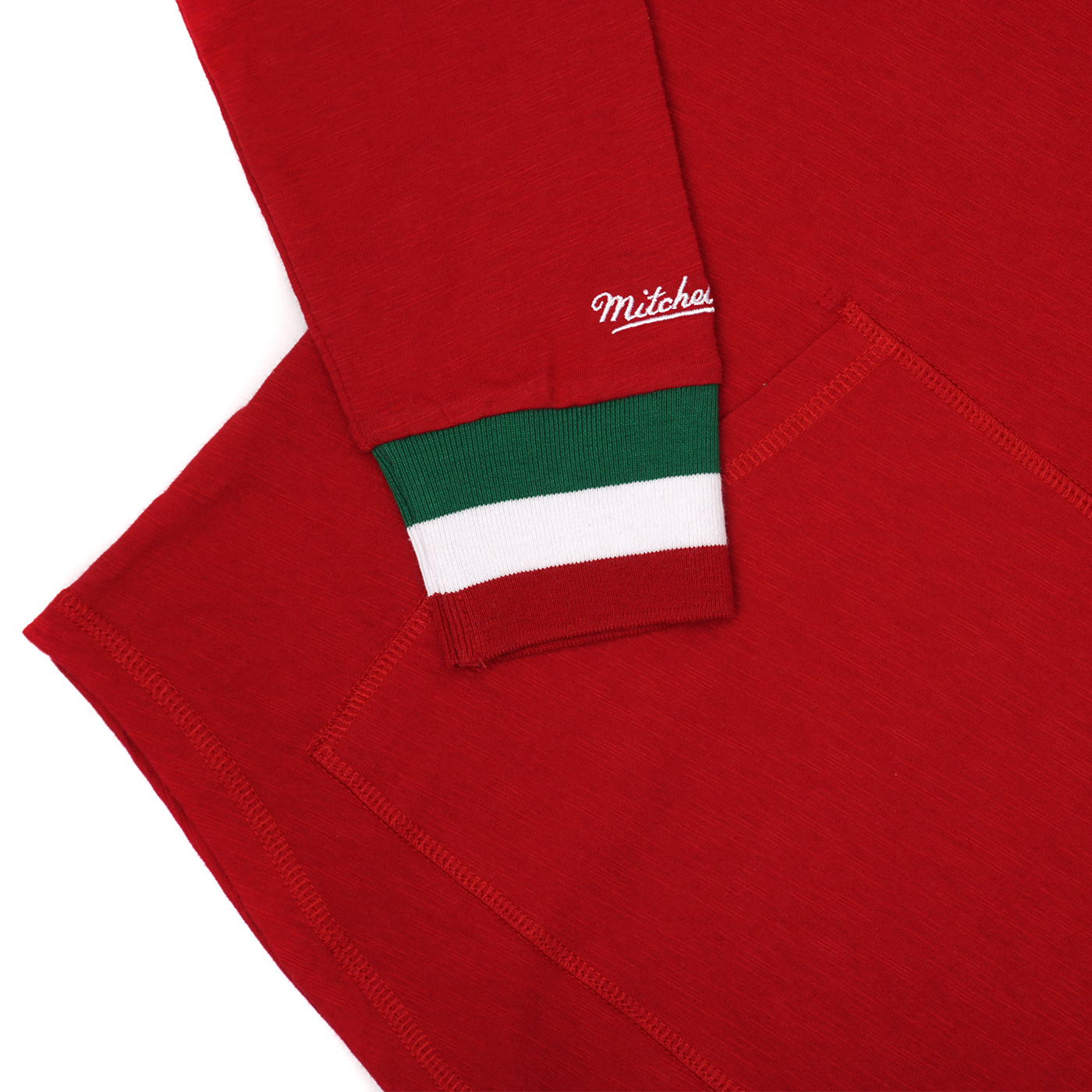 Mitchell & Ness Men's Bucks Legendary Slub Pullover Hoodie Red Size M | MODA3