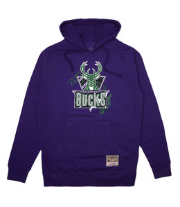 MITCHELL AND NESS BUCKS GAME DAY PATTERN PULLOVER HOODIE