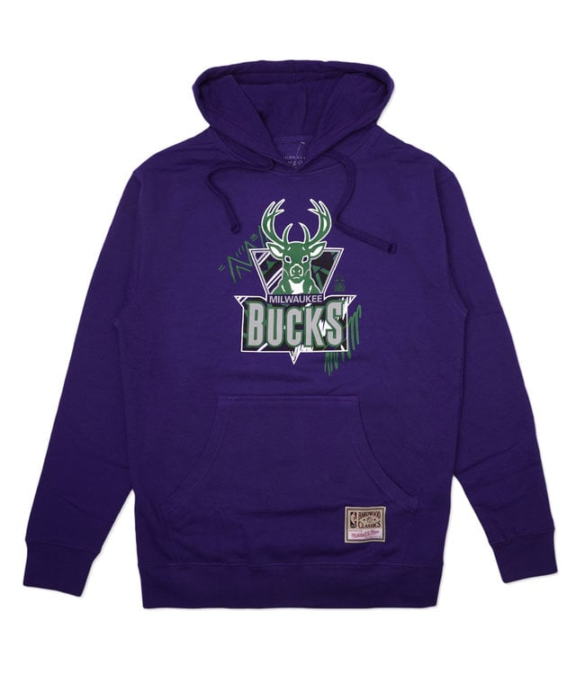 MITCHELL AND NESS Bucks Game Day Pattern Pullover Hoodie
