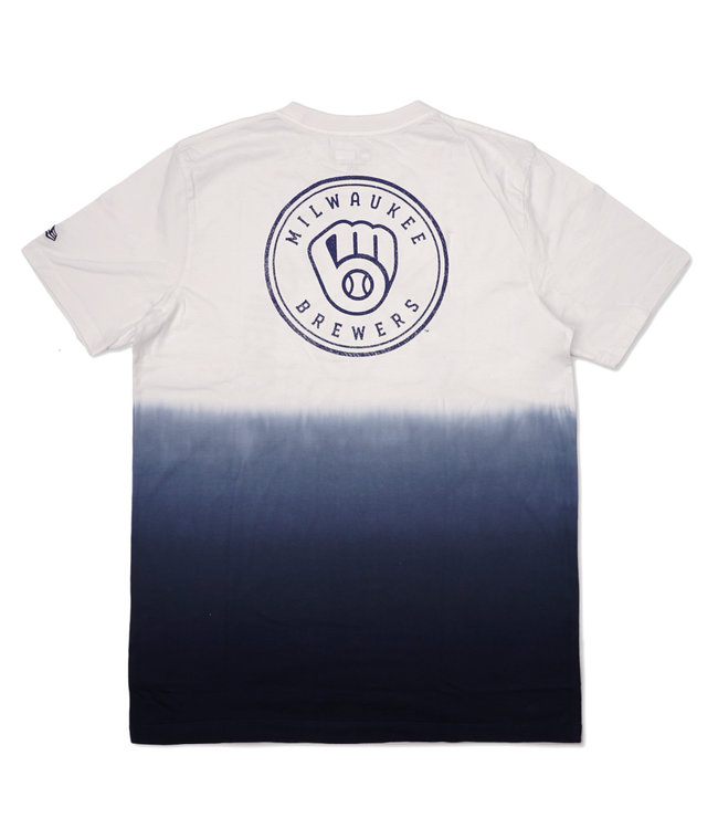 New Era Milwaukee Brewers Dip Dye TShirt White MODA3