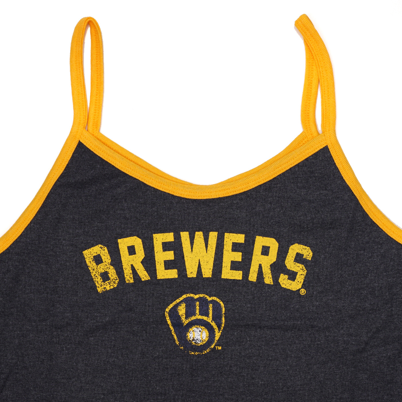 New Era Brewers Women's Spaghetti Tank Top Navy Size XL | MODA3