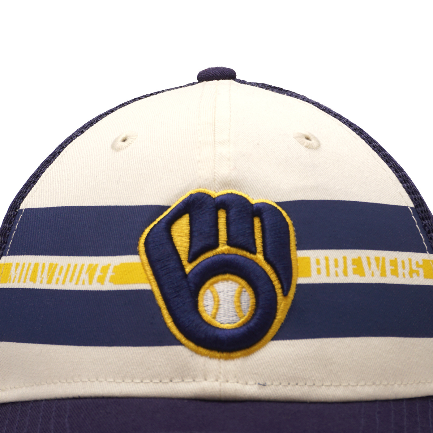 New Era Men's New Era Navy Milwaukee Brewers 2023 Spring Training Patch  A-Frame Trucker 9FORTY Snapback Hat