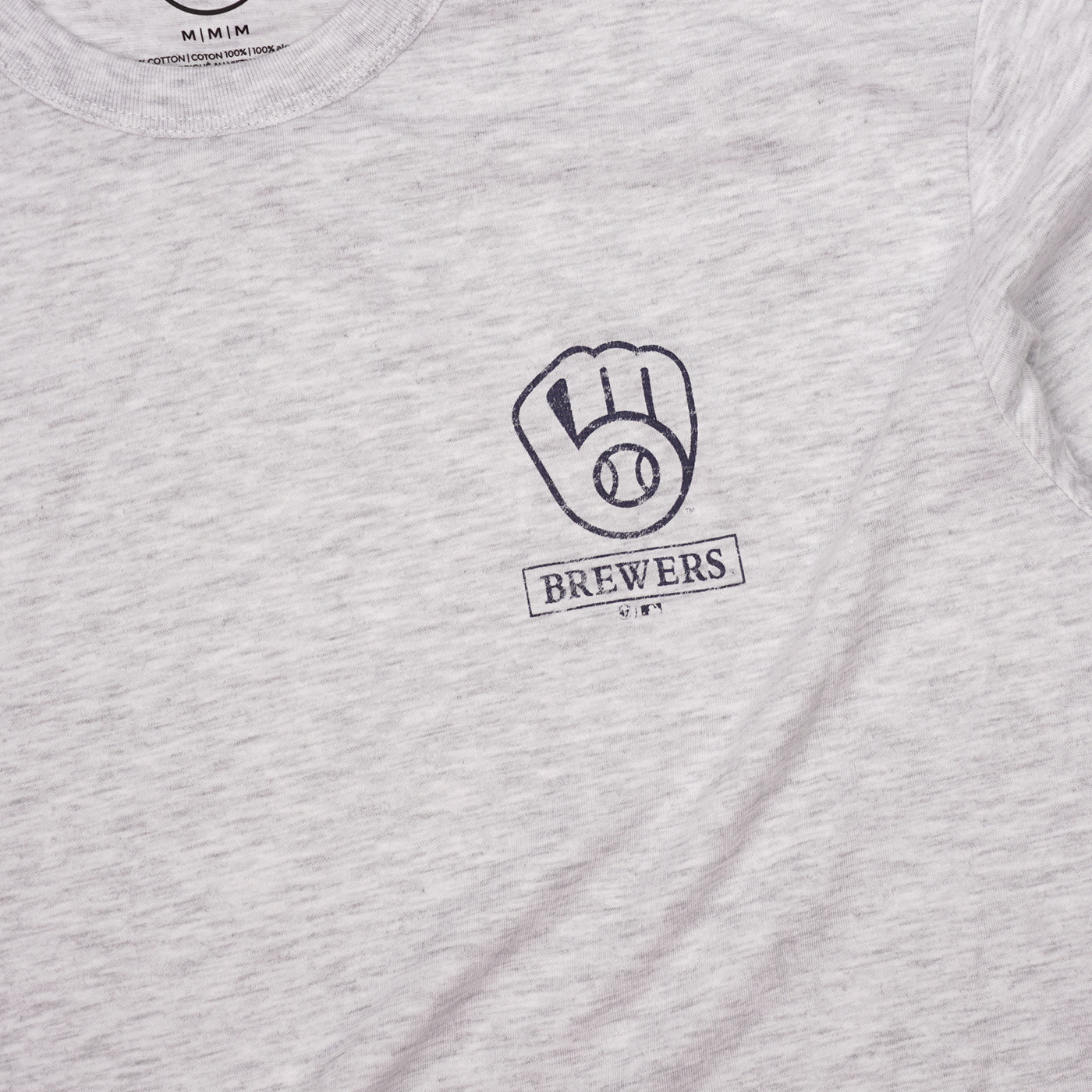 Milwaukee Brewers '47 Brand Gray Triple Down Franklin Long Sleeve T-Shirt
