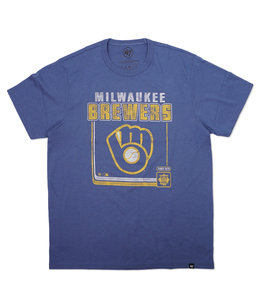 Milwaukee Brewers '47 Brand Gray Bars Bond Franklin T-Shirt