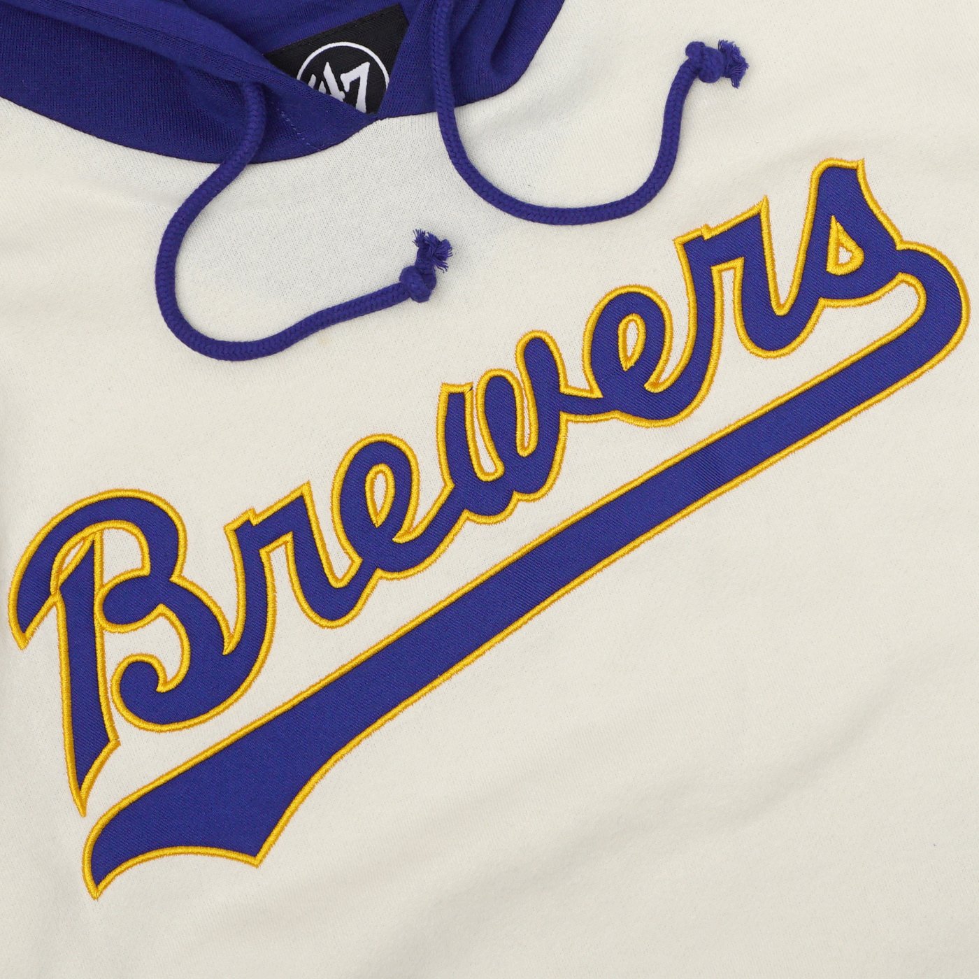 ‘47 Brand Milwaukee Brewers Trifecta Shortstop Pullover Hoodie - Cream