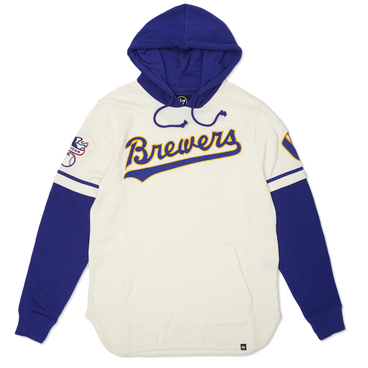 47 Brand Men's Brewers Trifecta Shortstop Hoodie Navy Size M | MODA3