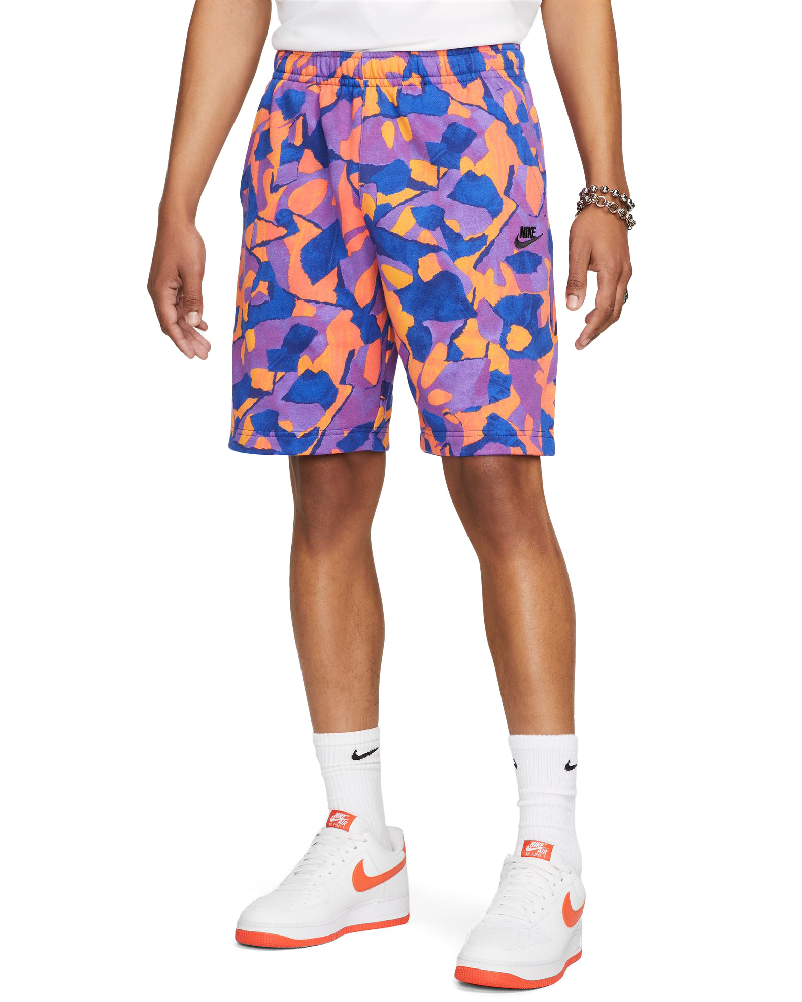 Nike Club+ AOP Fleece Shorts - Vivid Purple/Deep Blue/Black MODA3