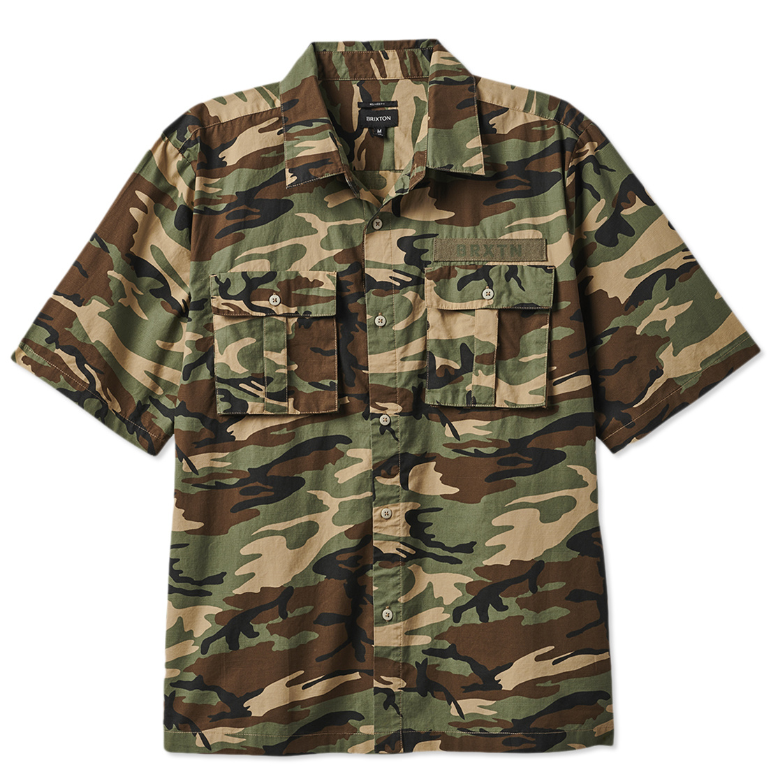 Brixton Surplus Woven Button Down Shirt Camo