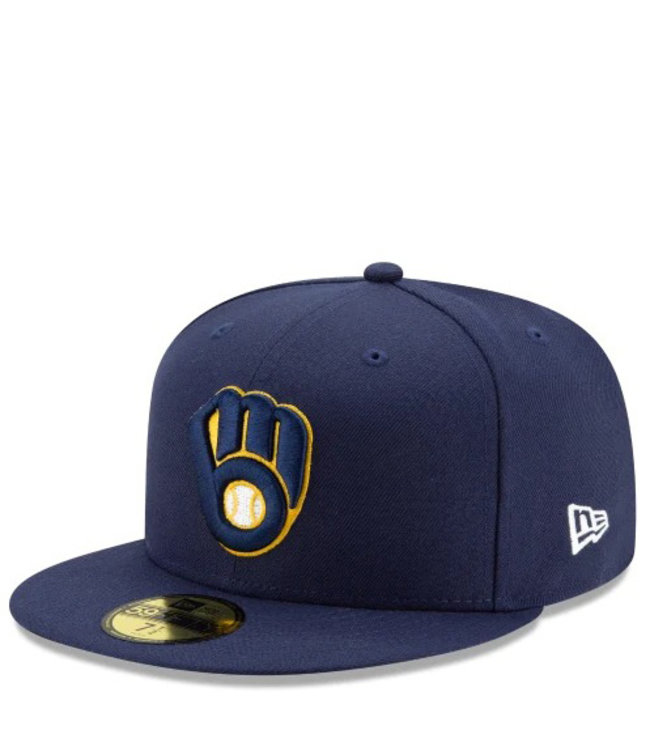 NEW ERA 59FIFTY MLB AUTHENTIC MILWAUKEE BREWERS TEAM FITTED CAP