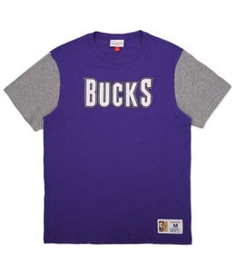 MITCHELL AND NESS BUCKS COLOR BLOCKED TEE