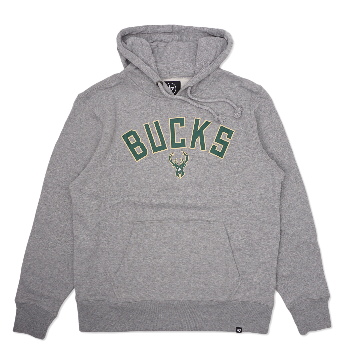 New Era Milwaukee Bucks NBA Grey Pullover Hoody Sweatshirt