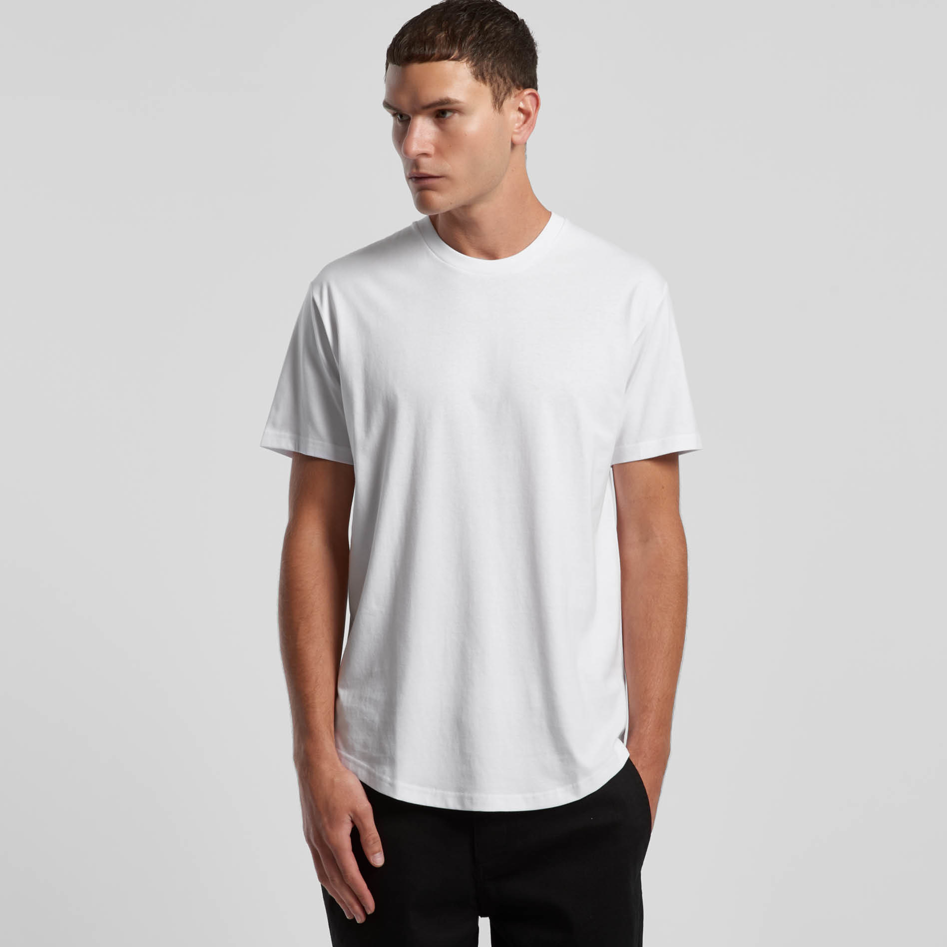 Ascolour Staple Curve T-Shirt - White - MODA3