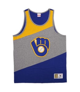 MITCHELL AND NESS BREWERS COLOR BLOCK TANK TOP