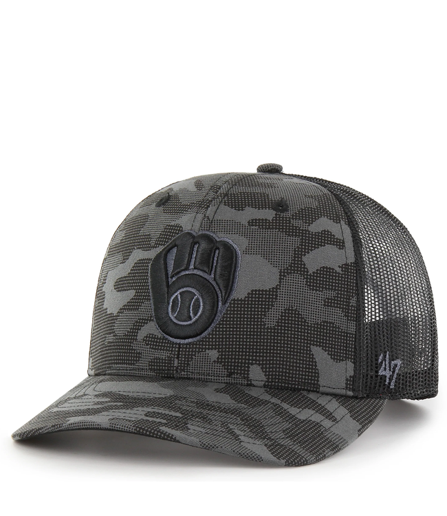 47 Brand Brewers Tonal Camo Trucker Snapback Hat