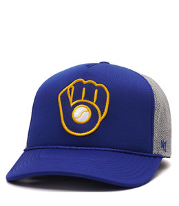 '47 BRAND BREWERS PATCH TRUCKER SNAPBACK HAT