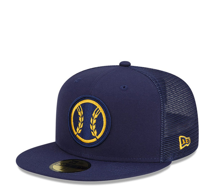 New Era Milwaukee Brewers Negro League 59Fifty Fitted Hat - White - MODA3