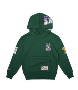 MITCHELL AND NESS BUCKS YOUTH CHAMP CITY PULLOVER HOODIE