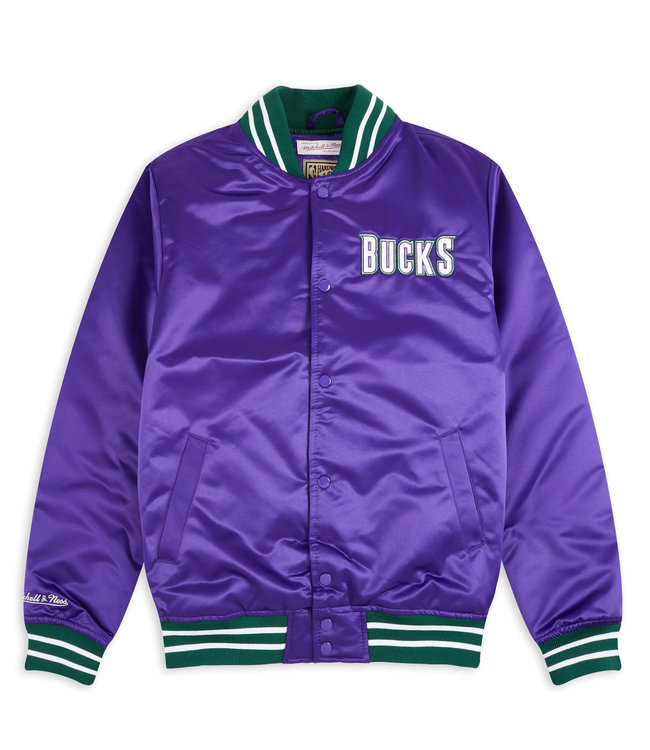 NBA Mitchell & Ness Milwaukee Bucks Heavyweight Purple Jacket