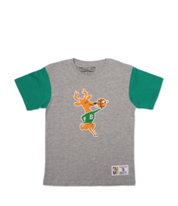 MITCHELL AND NESS BUCKS YOUTH COLOR BLOCKED TEE