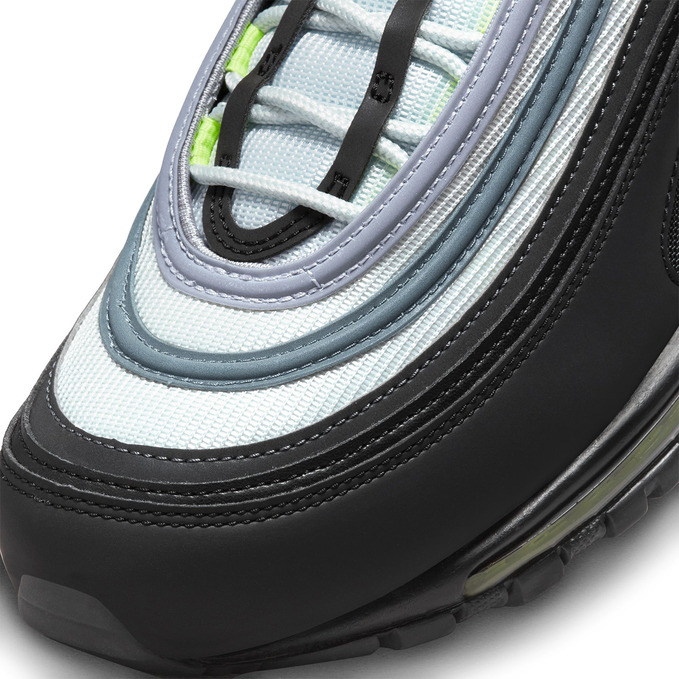 Nike Boys Air Max 97 - Shoes Pure Platinum/Black/Volt Size 07.0
