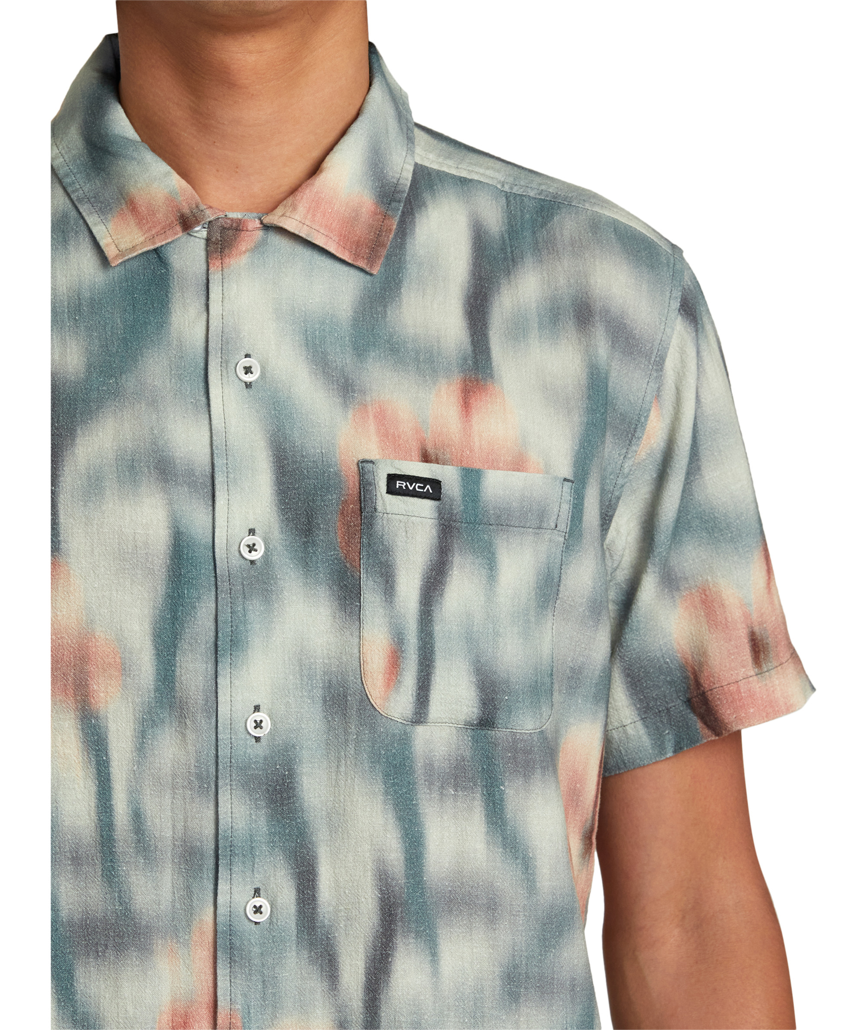 RVCA Lazarus Floral Button-Up Shirt Bermuda Blue / S